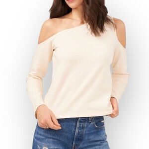 State One-Shoulder Cutout Top – Cream, Size XS (NWT)